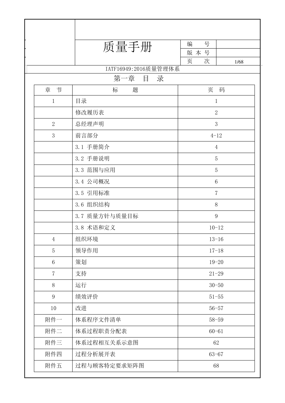 IATF169492016质量手册_第1页