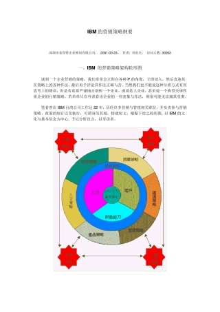 IBM公司营销手册