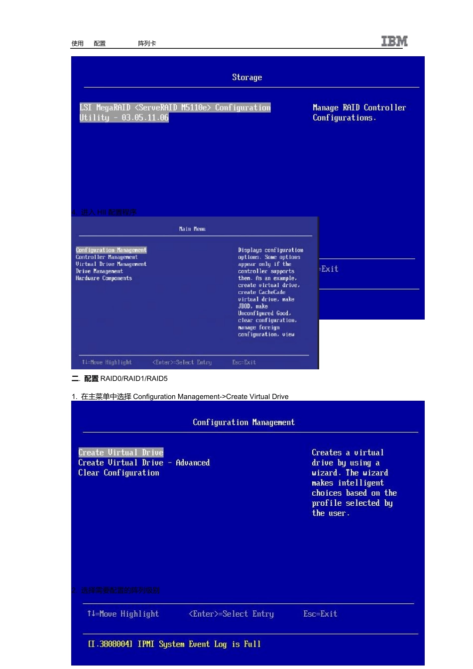 IBM服务器配置ServeRAIDM5210阵列卡_第3页
