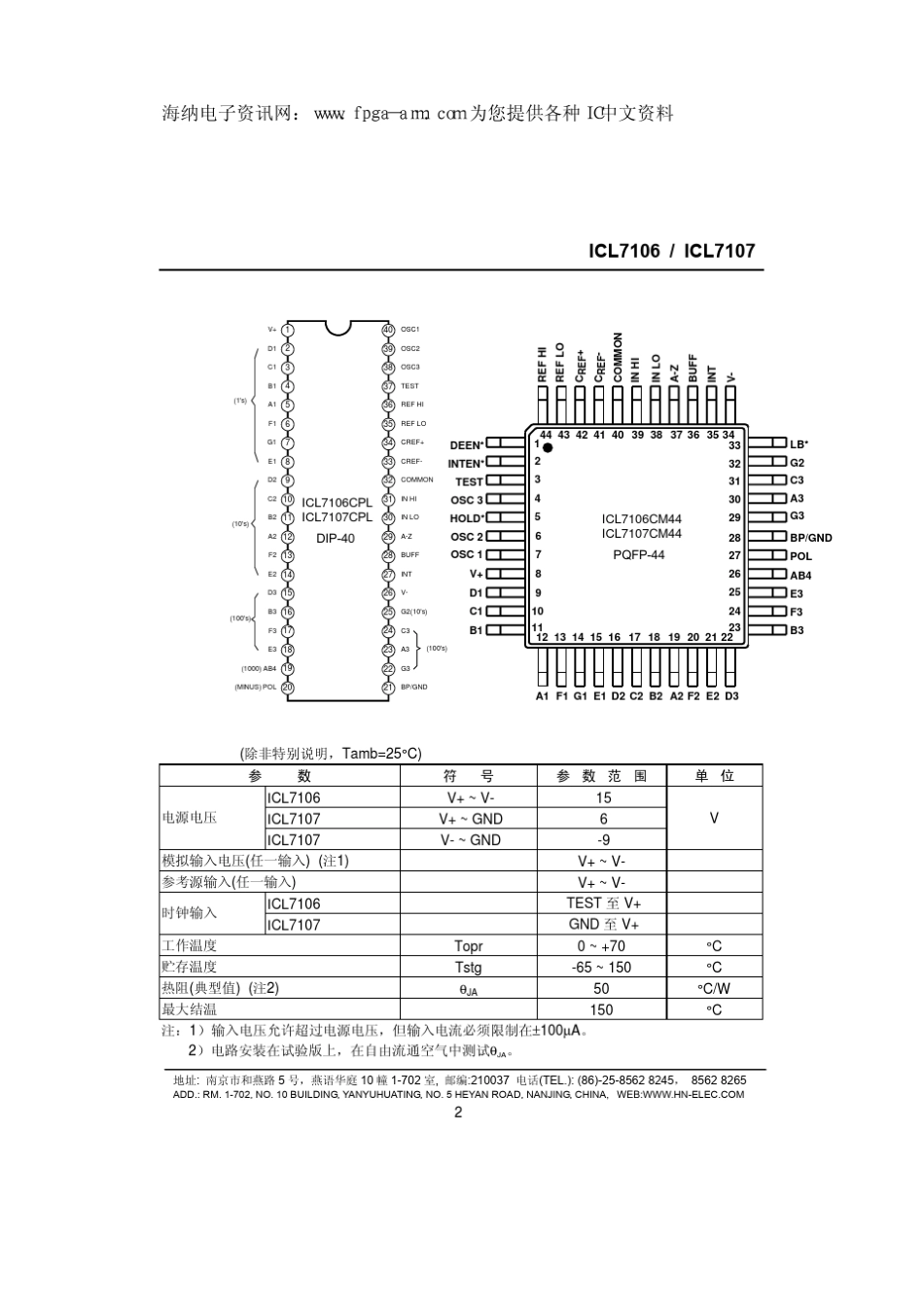 ICL7107中文资料_第2页