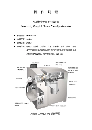 ICPMS操作规程