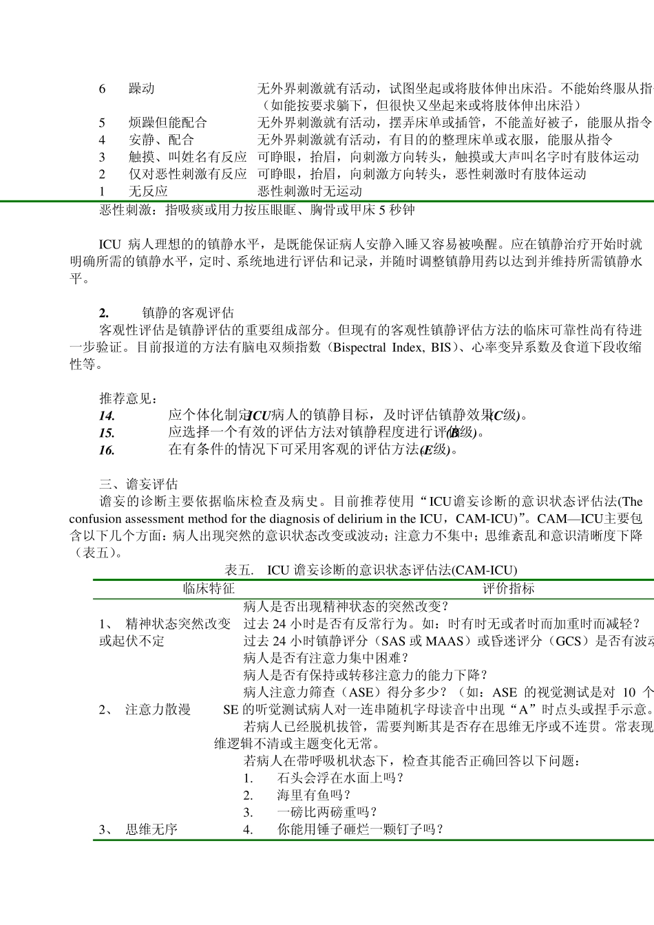 ICU病人镇痛镇静治疗的方法与药物选择_第2页