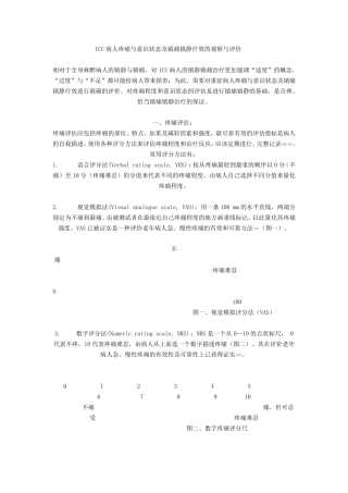 ICU镇痛镇静评分