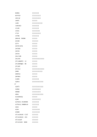 IC集成电路型号大全
