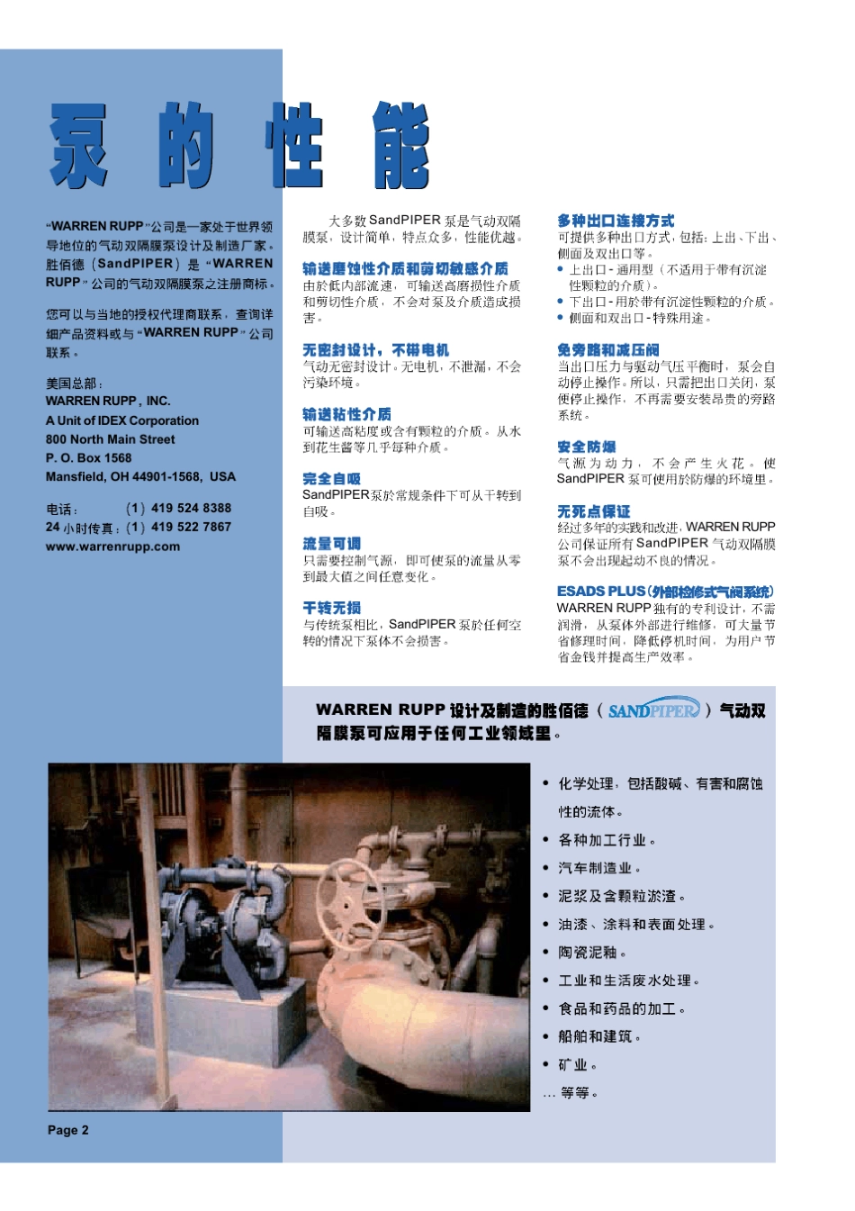 IDEXSandpiper胜佰德气动隔膜泵_第2页