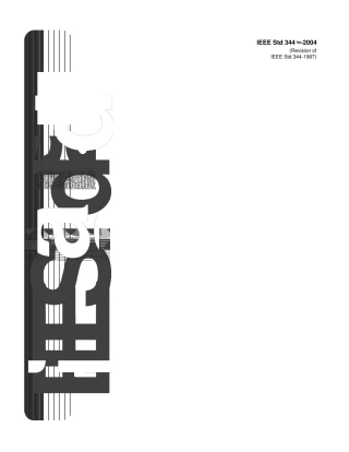 IEEE3442004SiesmicQualificationofClass1Eequipment