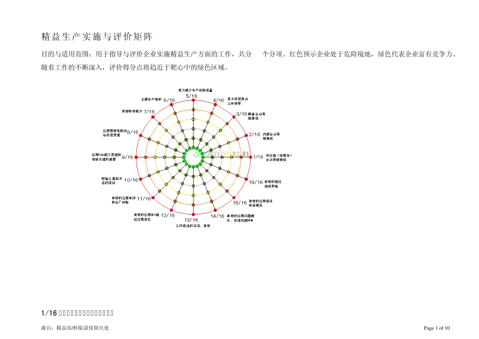 IE最新精益生产实施与评价矩阵_第1页