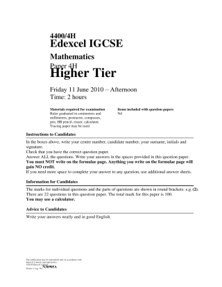 Igcse数学历年真题
