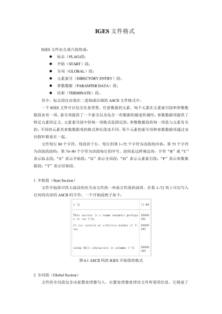 IGES文件格式