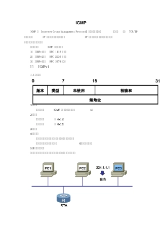 IGMP协议及抓包分析