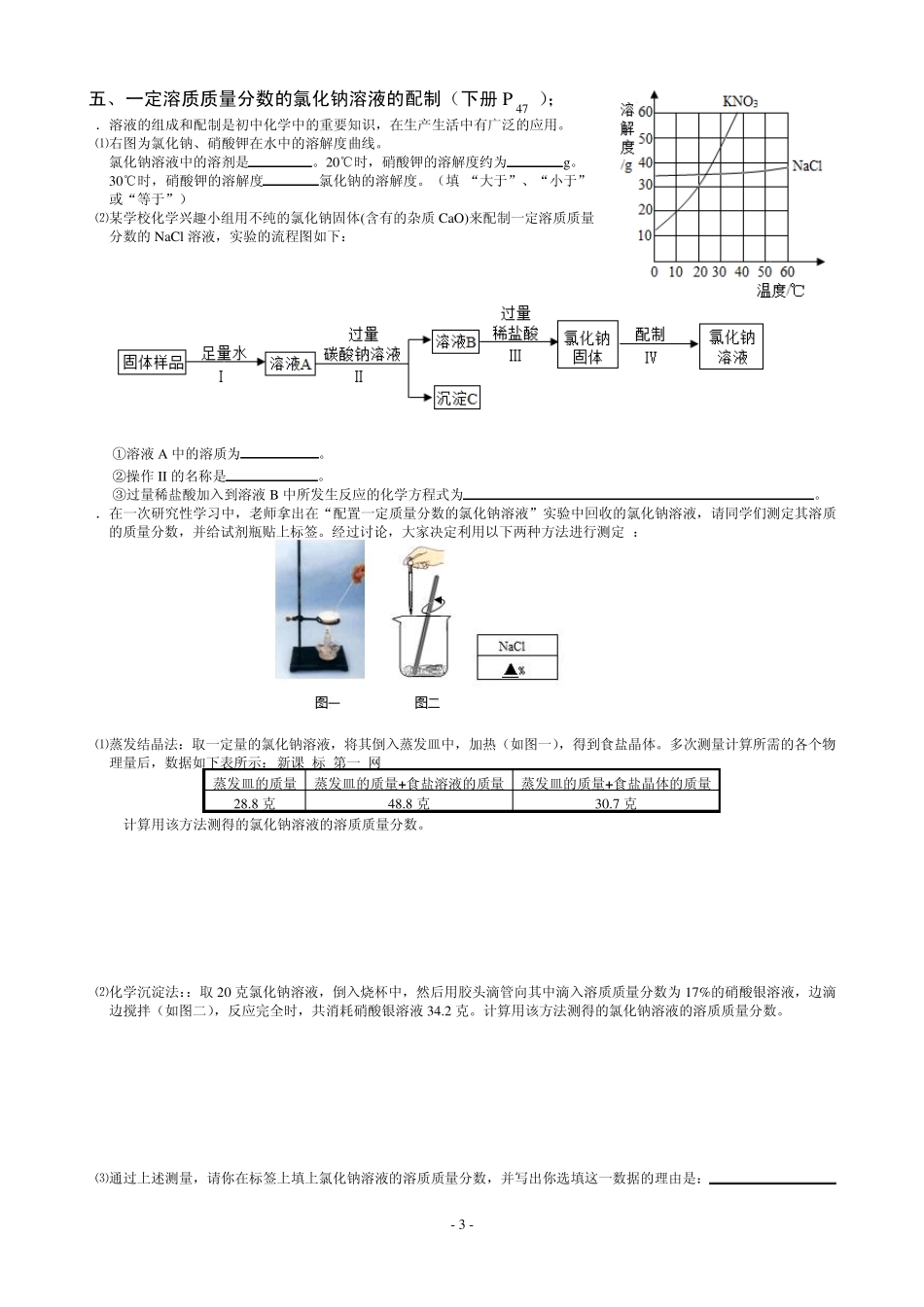 III.初中化学八个基础实验(八个必考一个)[中考化学专题复习]_第3页