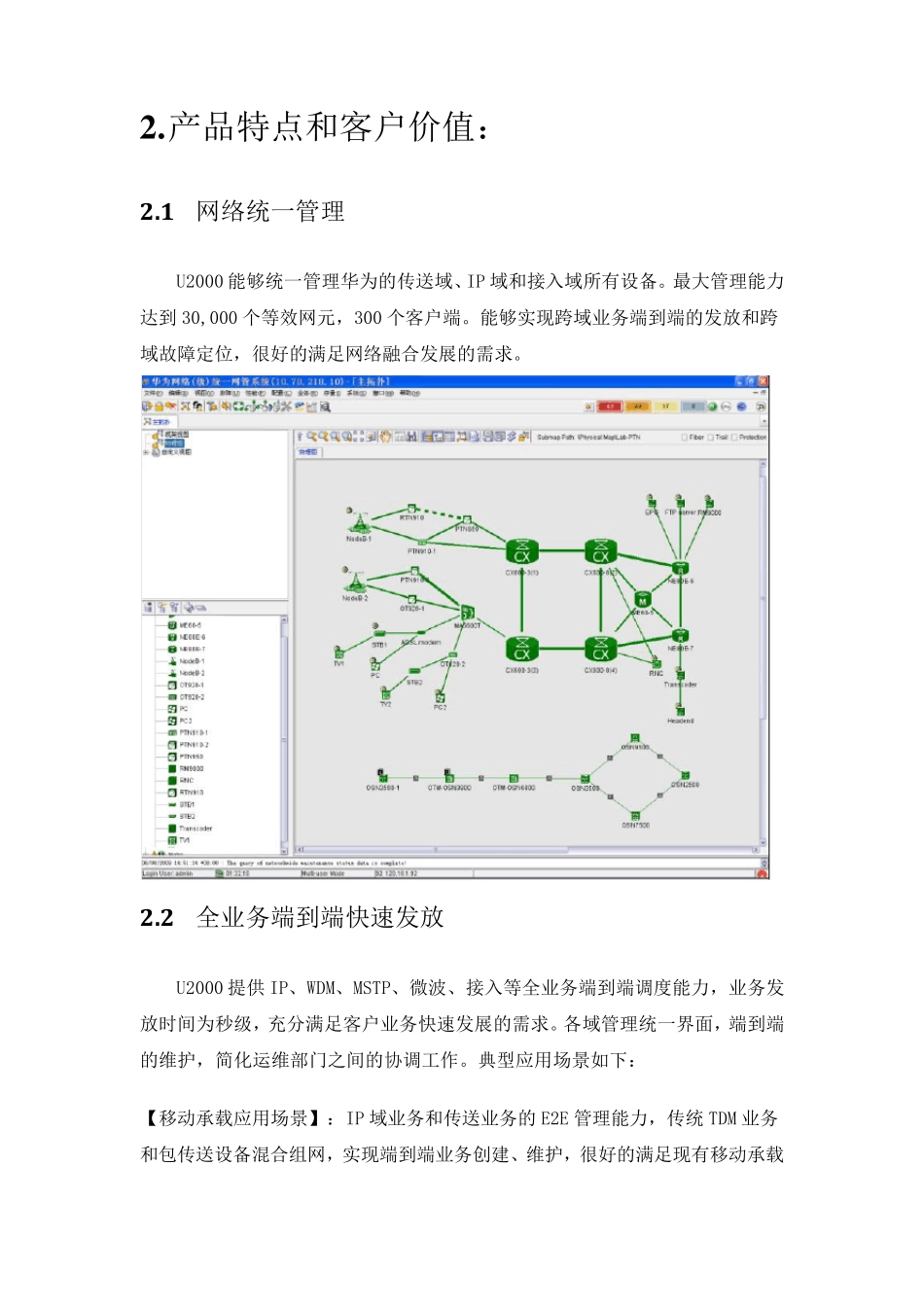 iManagerU2000网络管理系统_第2页