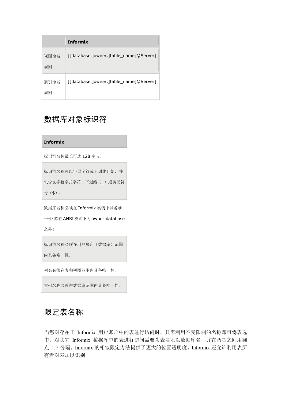 INFORMIX数据库和其他数据库的比较_第2页