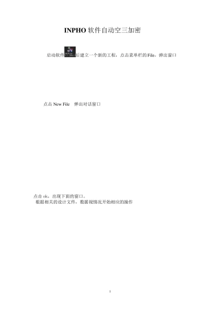 INPHO软件自动空三加密流程