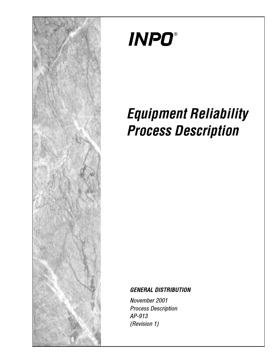 INPOAP9132001设备可靠性过程描述_第1页