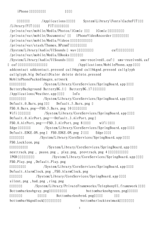 iPhone系统文件夹路径位置详解