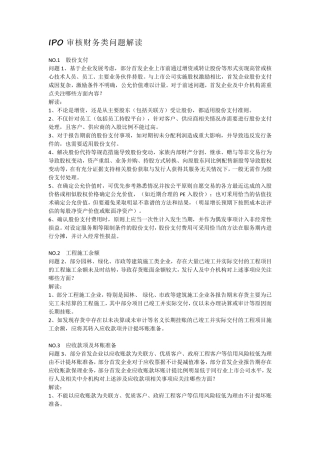 IPO审核51条红线