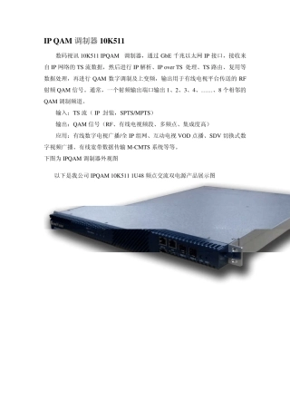 IPQAM——10K511产品介绍