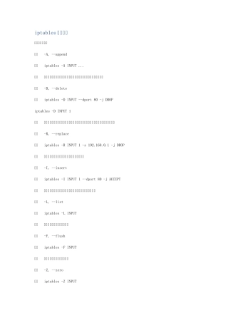 iptables常用命令