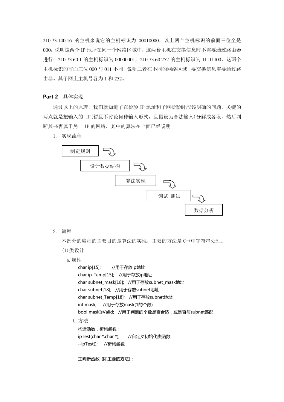 IP地址合法性判断及子网检测_实验报告_第3页