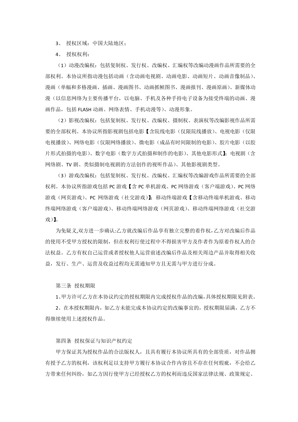 IP授权合作协议_第3页