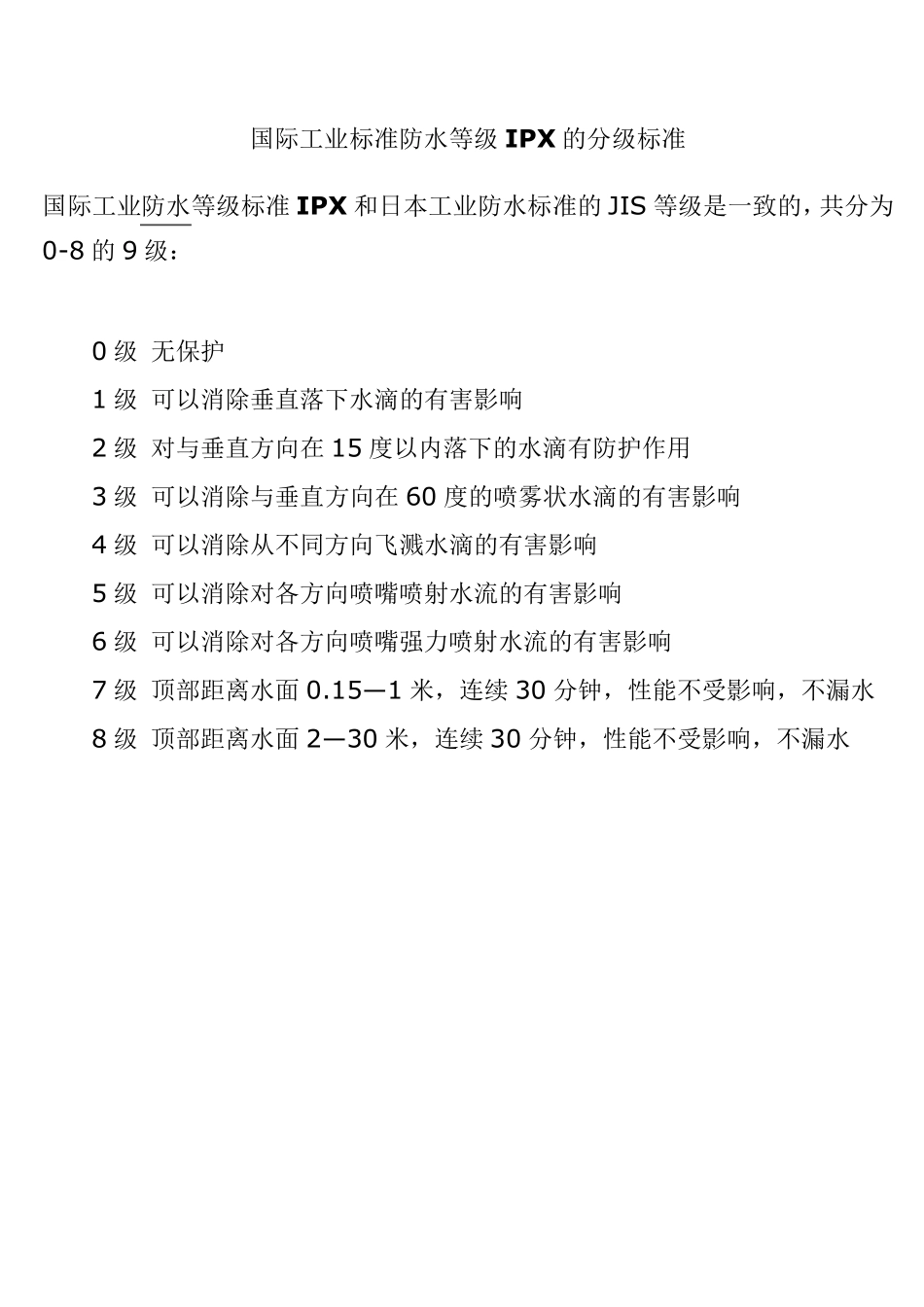 IP等级标准(IEC60529)_第1页