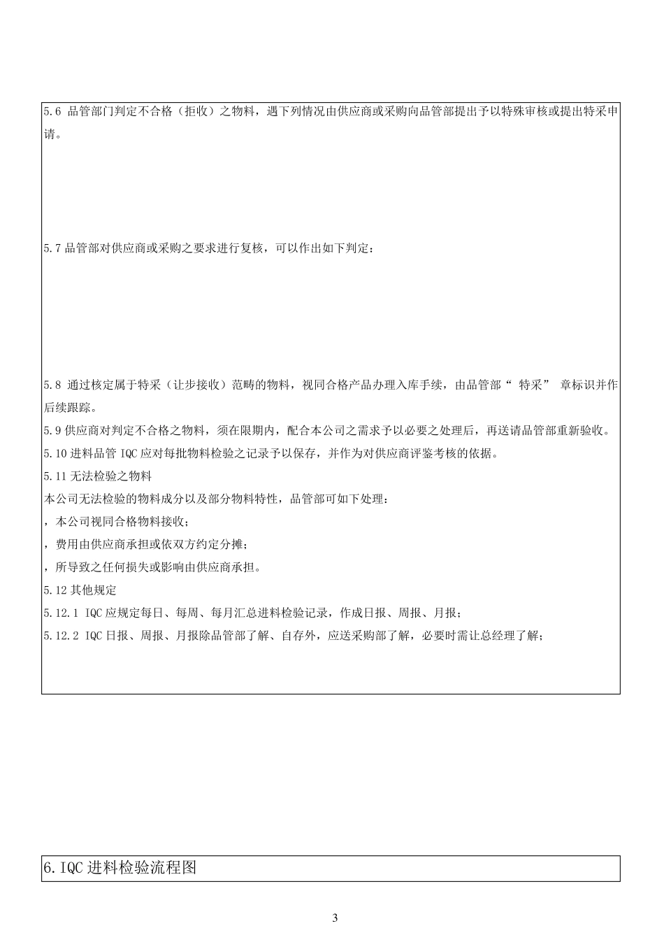 IQC来料检验规范标准书(最全分类)_第3页