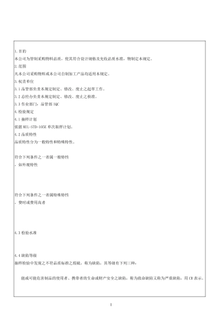 IQC来料检验规范标准书(最全分类)