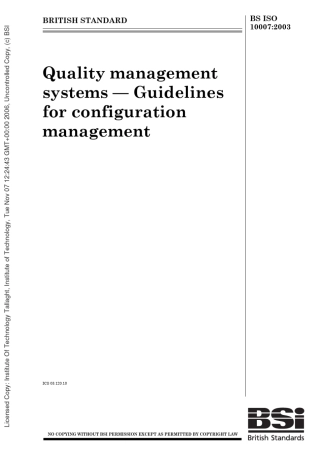 ISO100072003质量管理体系技术状态管理指南