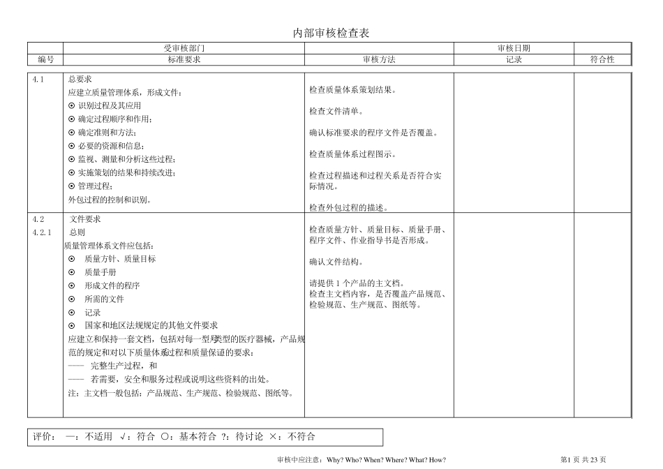 ISO13485检查表_第1页