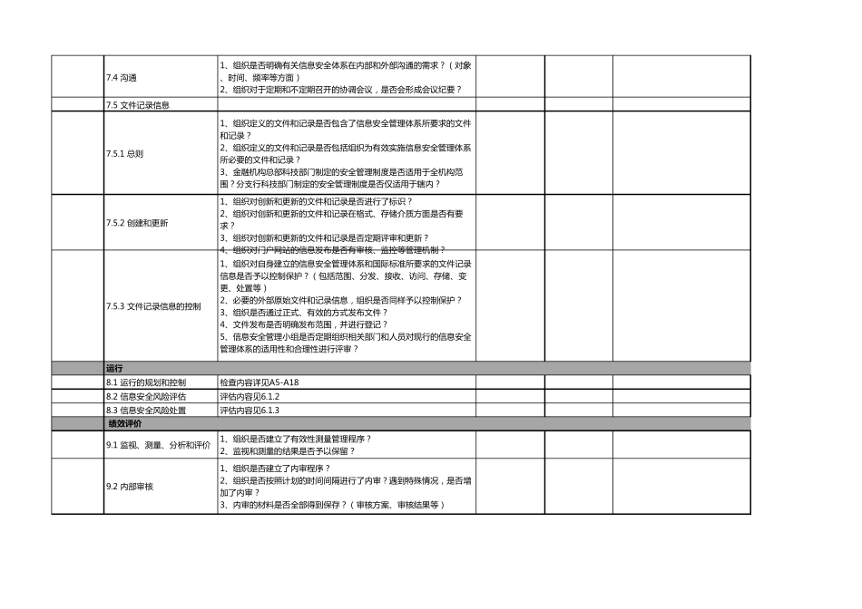 ISO27001内审检查表(ISO270012013)_第3页