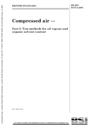 ISO8573.52001压缩空气第5部分油蒸汽和有机溶剂含量的限定(英文版)