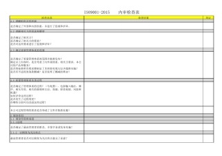 ISO90012015内审检查表(01)