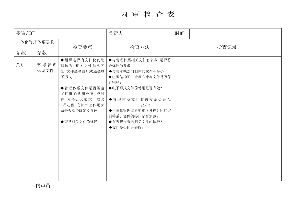 ISO9001和ISO14001内审审查表_第2页