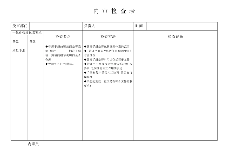 ISO9001和ISO14001内审审查表_第3页