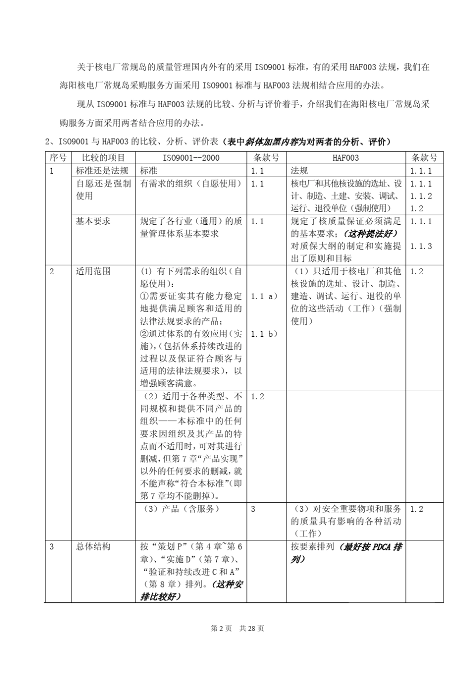 ISO9001标准与HAF003法规的比较、分析与评价_第2页