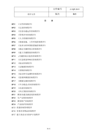 ISO体系程序文件总汇