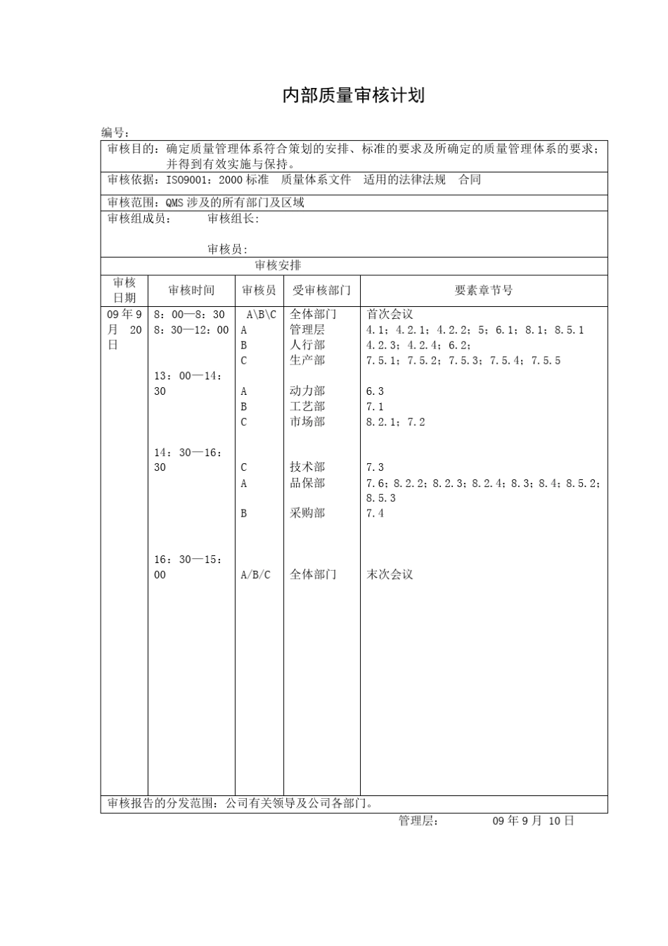 iso内审报告_第1页