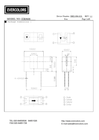 itr9608槽型光耦光电开关