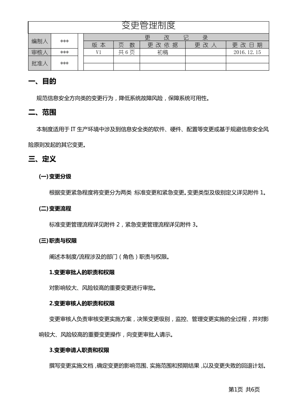 IT变更管理制度_第1页