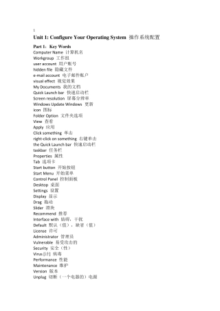 IT日常英语(适合Helpdesk工程师)