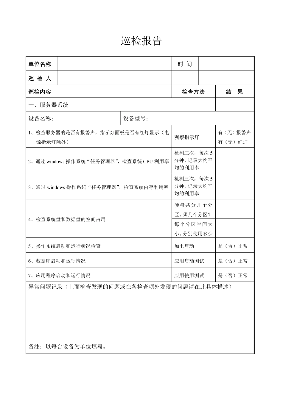 IT系统维保巡检报告_第1页