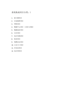 IT系统集成需求调研模板