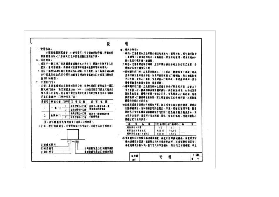 J644[钢大门图集]_第2页