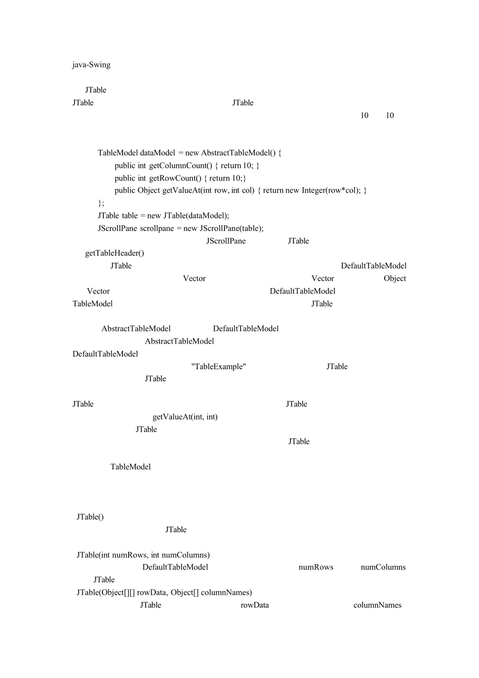 javaSwing控件的用法和范例_第1页