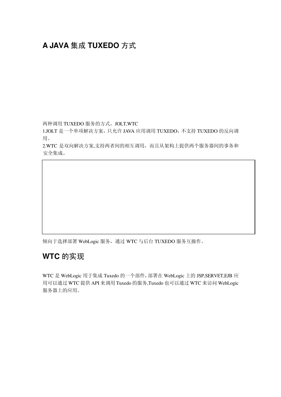 JAVA与TUXEDO环境集成_第1页