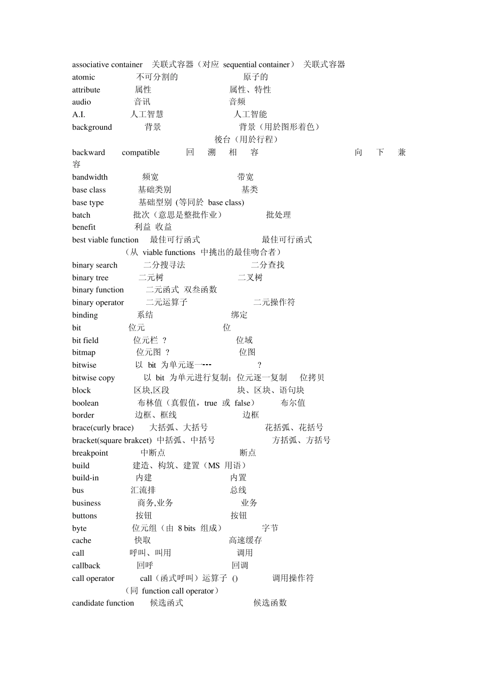 JAVA专业英语词汇1_第3页