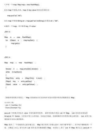 java中map集合的用法