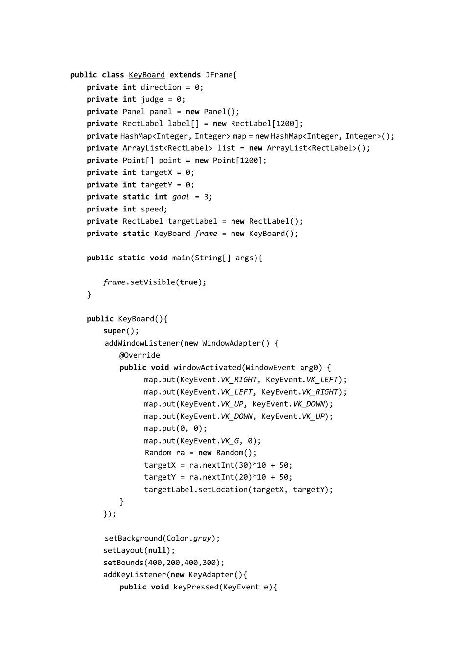 Java实现贪吃蛇_第2页