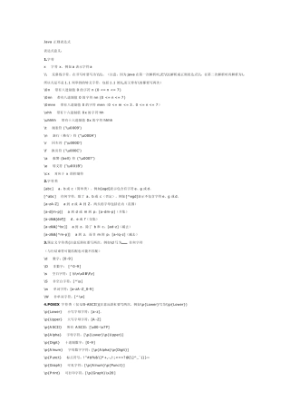 JAVA正则表达式语法